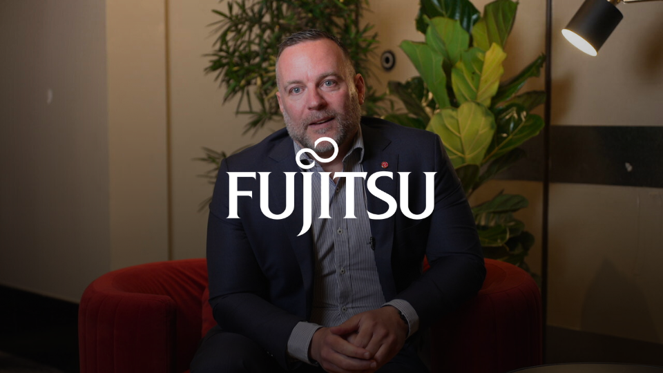 Thumbnail image for customer story video with James Richmond, Head of Cyber Security Service at Fujitsu